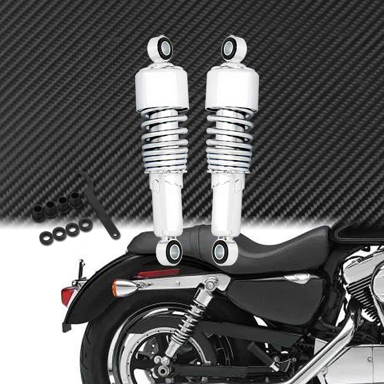 Amazon | HDBUBALUS 汎用 267mm リア ショック アブソーバー 