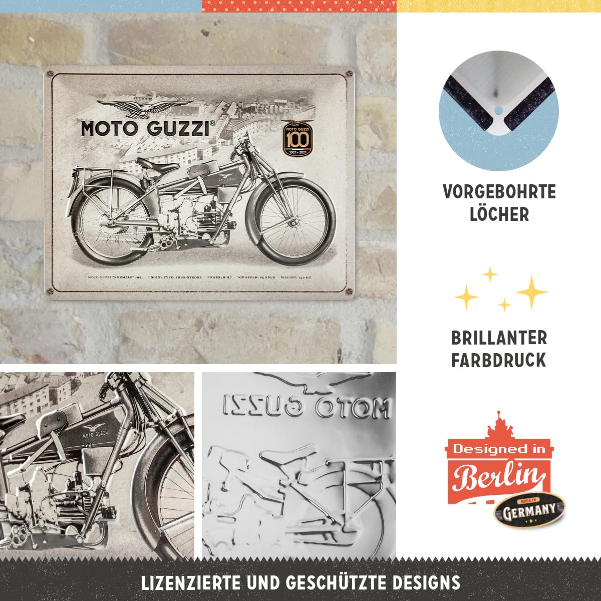 Targa Retrò In Metallo Per Appassionati Di Birra - Design Vintage 15x20 Cm - Regalo Originale