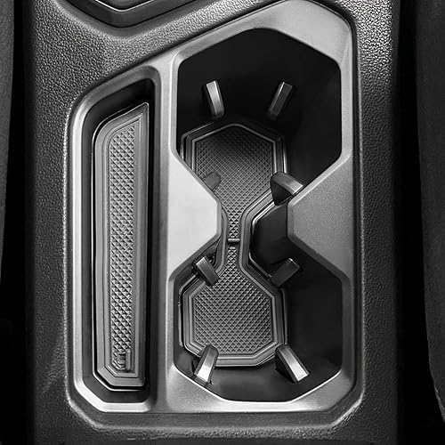 Miniatura 8 de KENTUTO Accesorios de revestimiento para VW Taos 2022 2023  Soporte para tazas, consola central y bolsillos de puerta con almohadilla de goma (borde