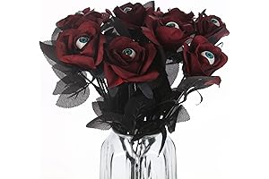 Tinsow 10 Pcs Artificial Bloody Roses with Eyeball