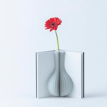 Flowery Tale - Book Vase with 3 Bud Vase Designs, Book Lover Gift Summer | Water Resistant Paper, Unfolds into Three Blossom Holders, Shelf & Desk Decor, Thoughtful Gift for Readers, Made in Japan
