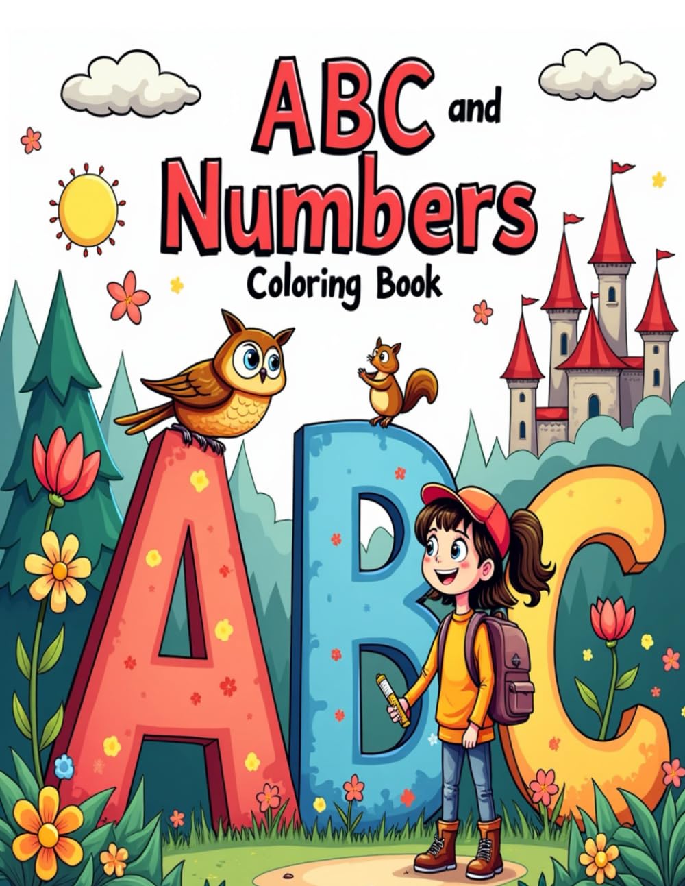 ABC and Numbers Coloring Book: Fun Educational Alphabet & Counting Activity Book for Toddlers, Preschool, and Kindergarten (Ages 2-5)