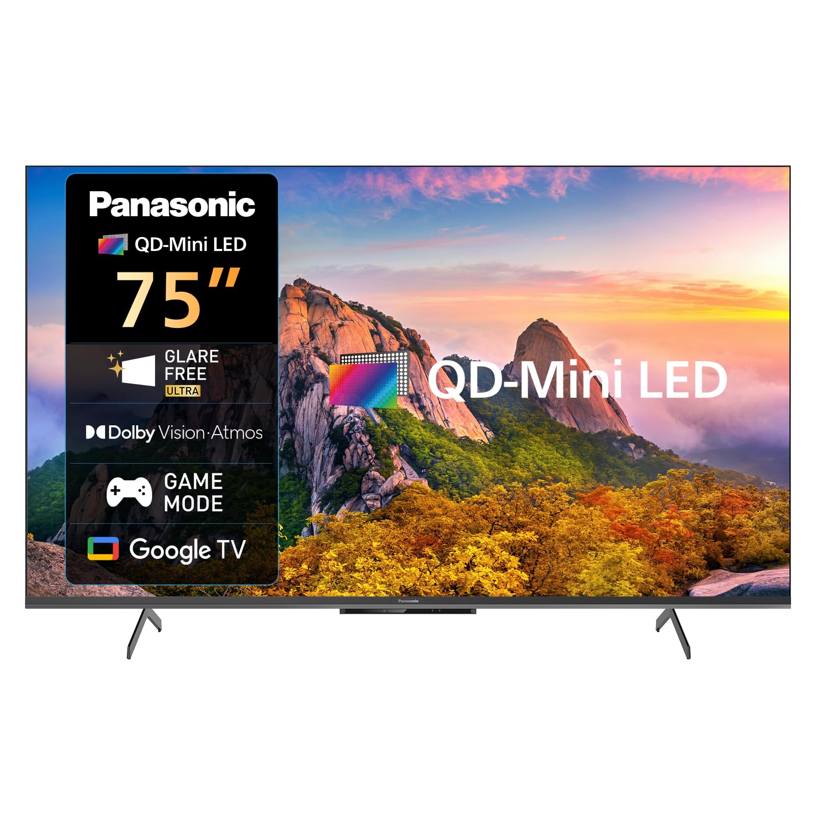 Panasonic 75” TN-75W85CGF 4K QD-Mini LED Google Smart TV – 120Hz