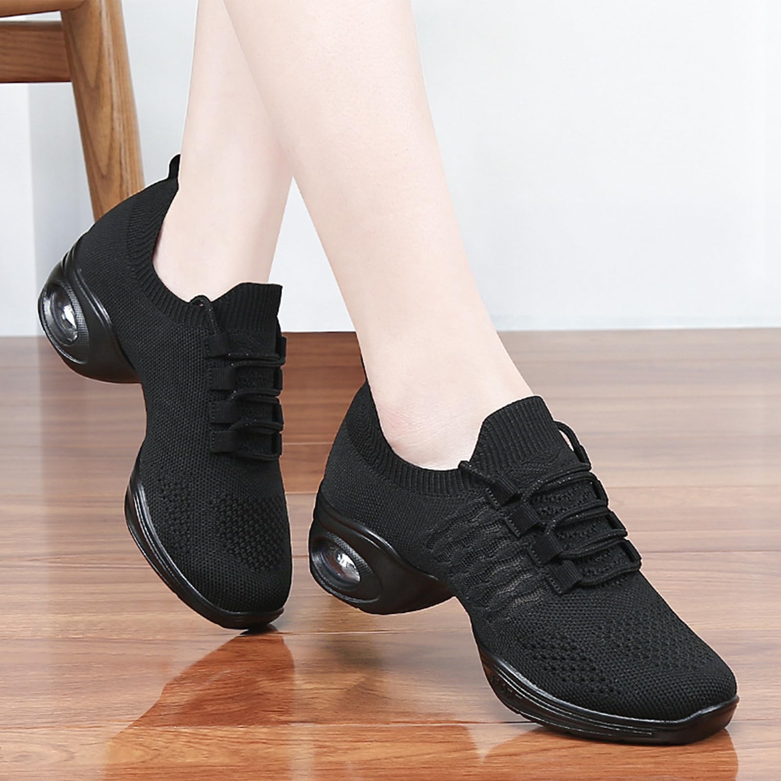 Chaussures de Danse Modern Jazz Femme, Baskets de Danse Semelles Divisée pour Fitness Gym Danse Hip Hop