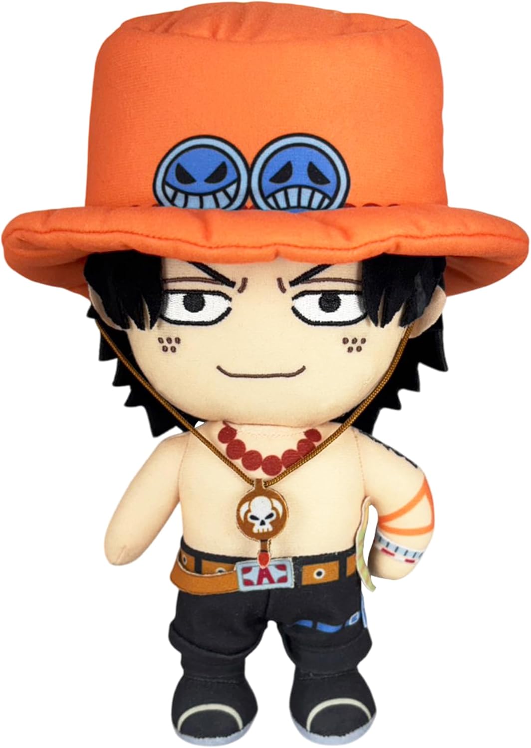 Great Eastern Entertainment One Piece - Portgas D. Ace (Face Changing) Plush 8" H