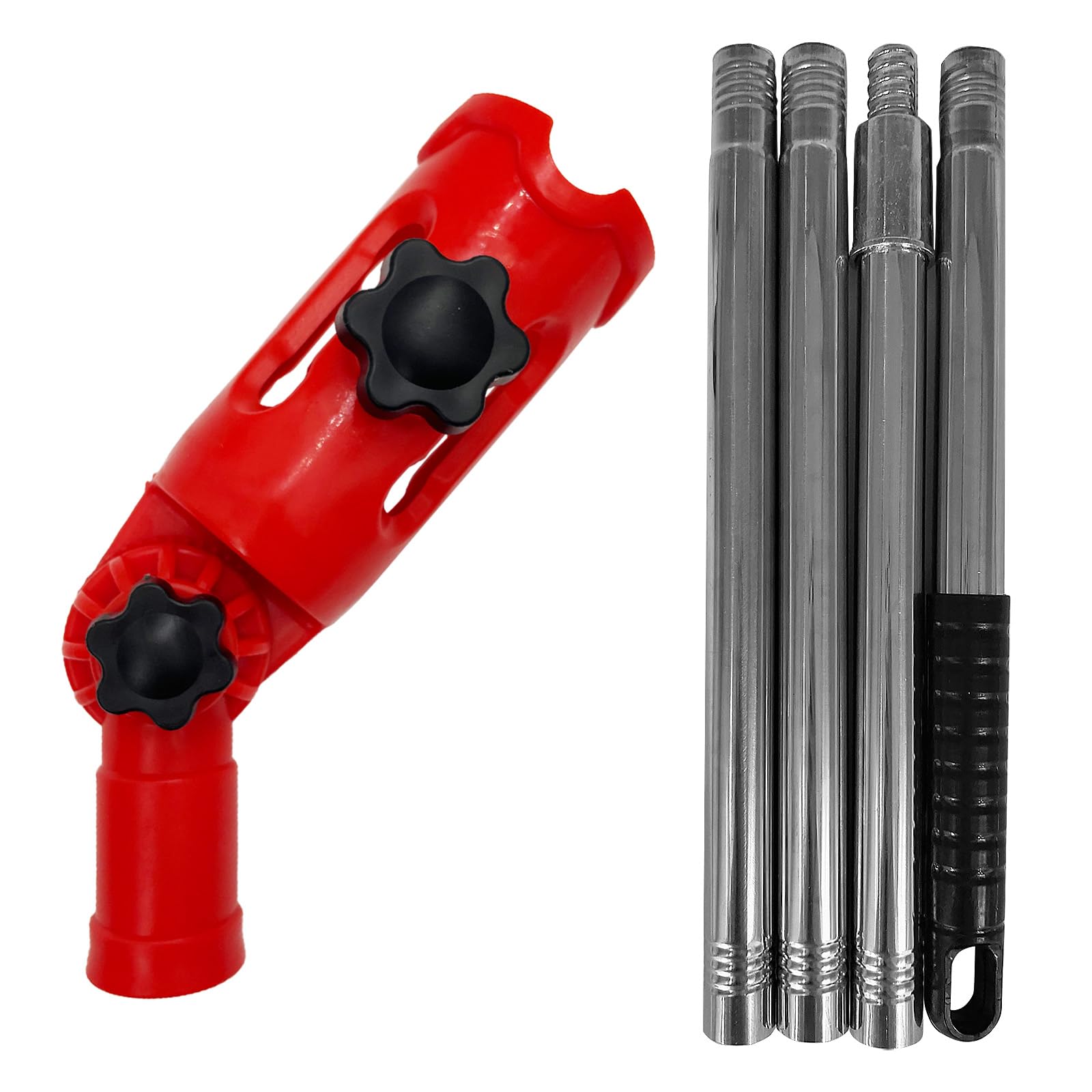 Extensor de pincel multiángulo con poste de extensión de 3.5 pies, herramienta de borde de pintura de cabezal giratorio para techos, paredes, esquinas y bordes de ventanas, compatible con