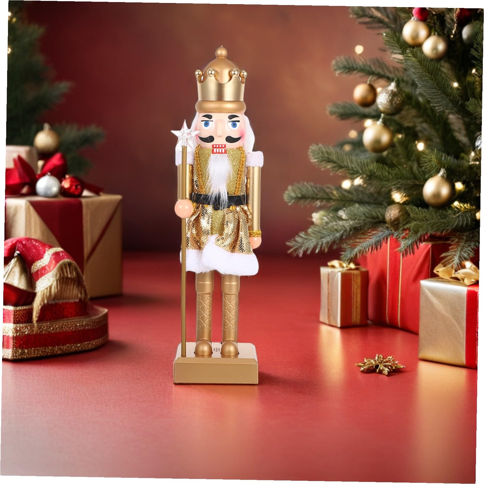 Ipetboom Statuetta di Schiaccianoci di Natale Soldato Decorazione Natalizia Ornamento Forma di Schiaccianoci Centrotavola da Tavolo per Feste di Natale e Festival