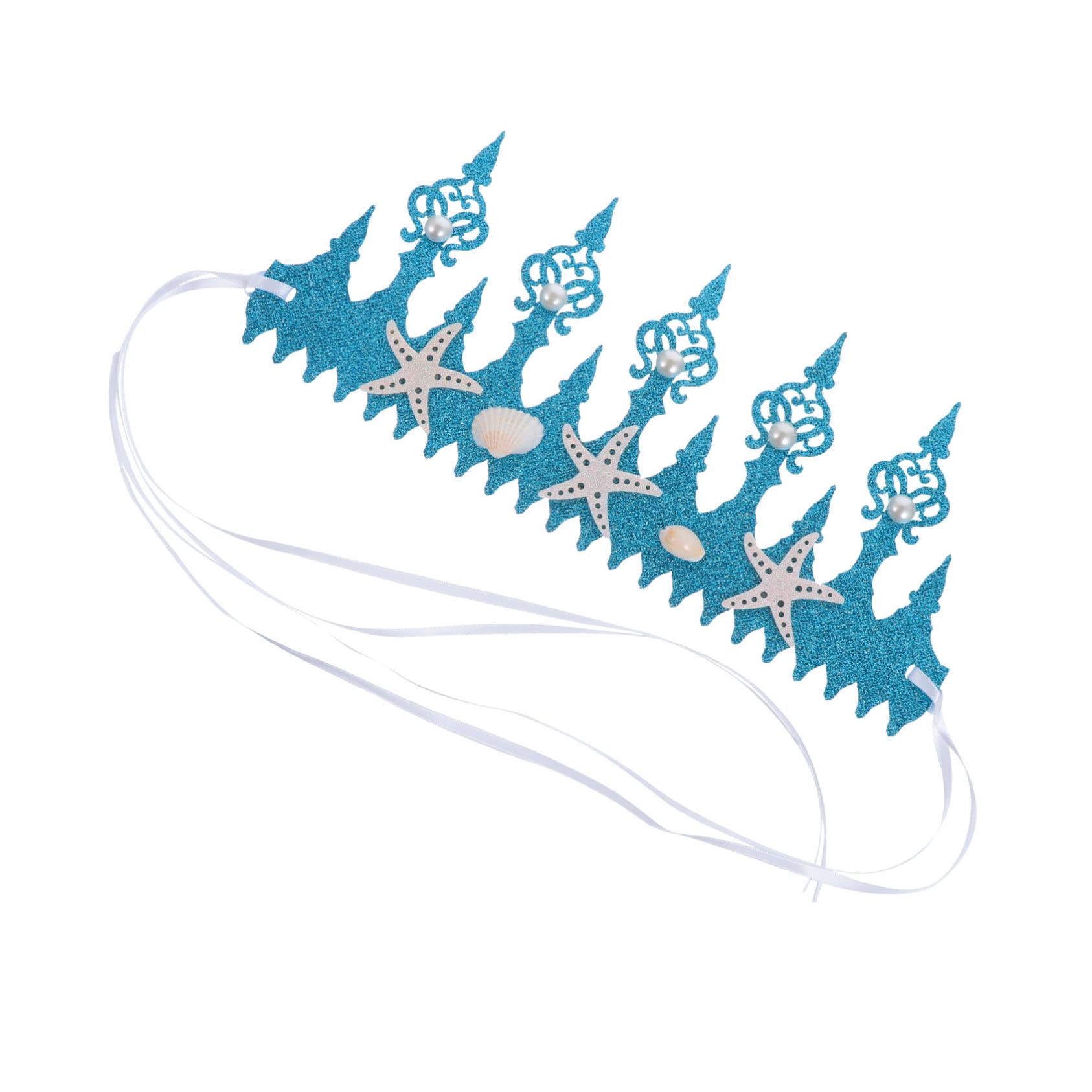 TOVINANNA Elegant Shell Crown Eye-catching Design Mermaid Theme for Women's Party Headdress