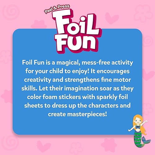 Miniatura 7 de Skillmatics Foil Fun - Vestir, arte sin desorden para niños, kits de manualidades y suministros, actividad creativa de bricolaje, juguetes de viaje,