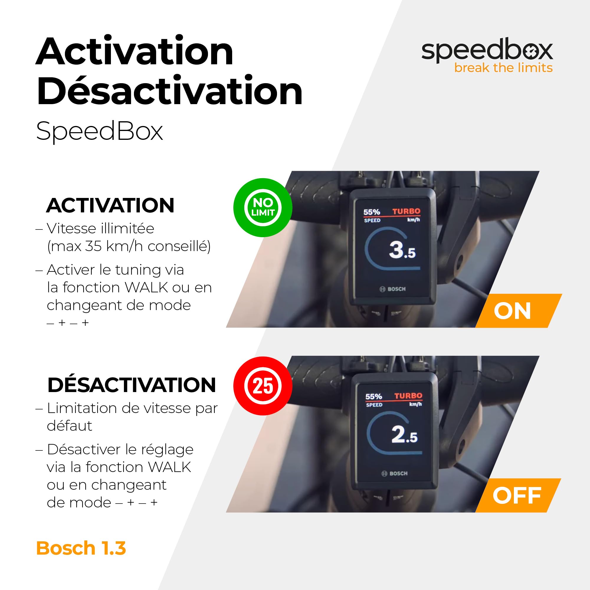 SpeedBox 1.3 B.Tuning avec Bluetooth, Compatible avec Bosch Smart System (Performance Line CX 4ᵉ gén.), pour e-Bikes avec Aimant de Jante à l’arrière, Puce de Tuning & SpeedBox App