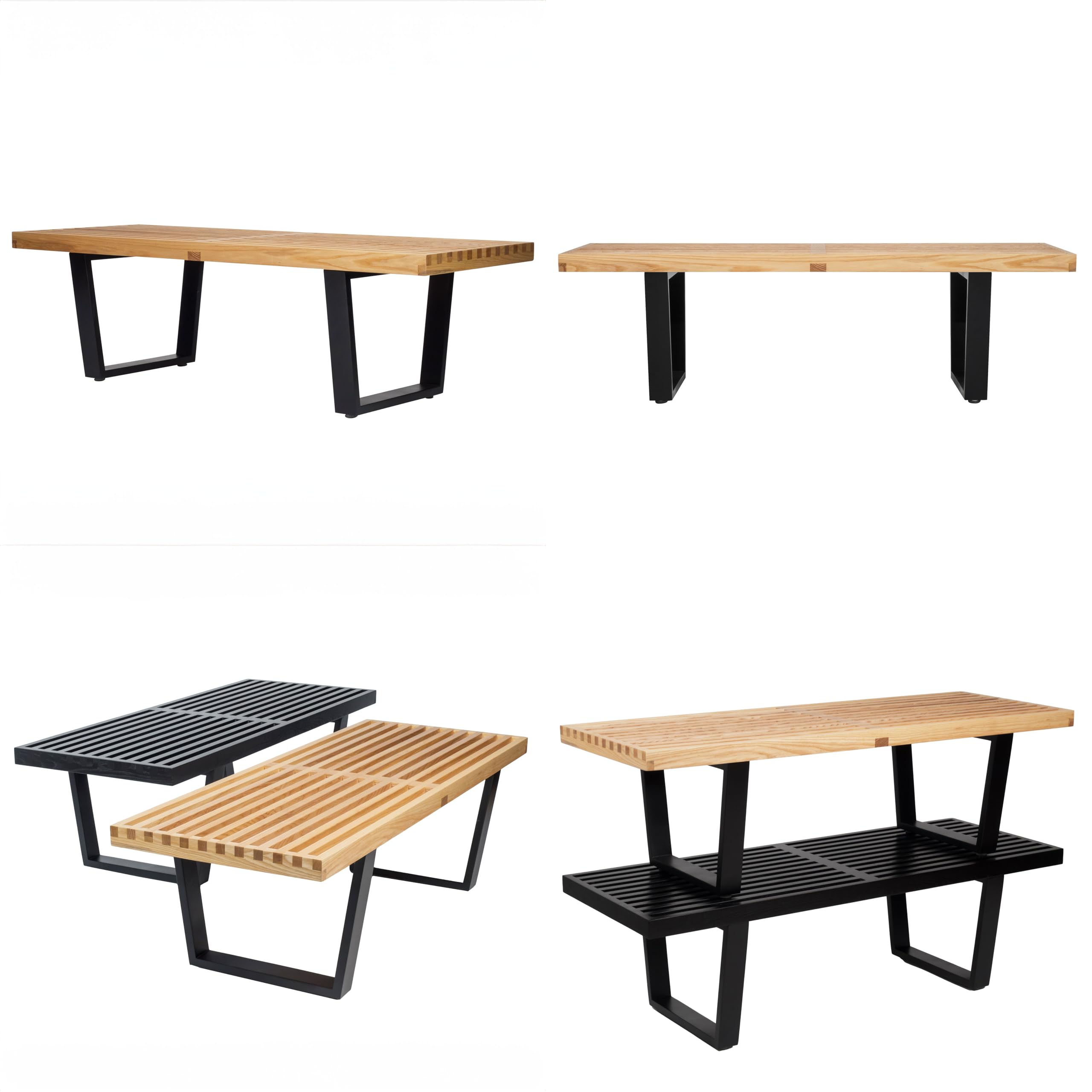 ジョージネルソン プラットフォームベンチ リプロダクト　センターテーブル引き取り 楽天市場】ネルソンベンチ 120サイズ 全2色 ジョージネルソン