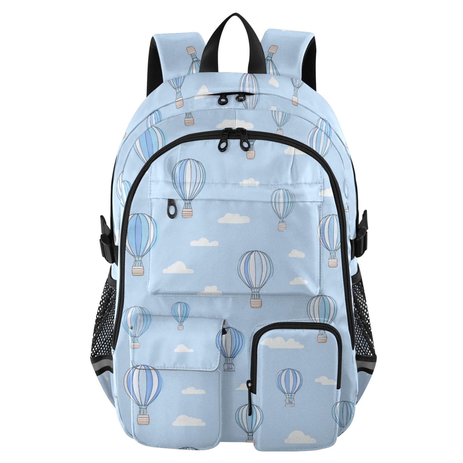 Mochila de computadora portátil 17.5 bolsa casual ligera azul 8