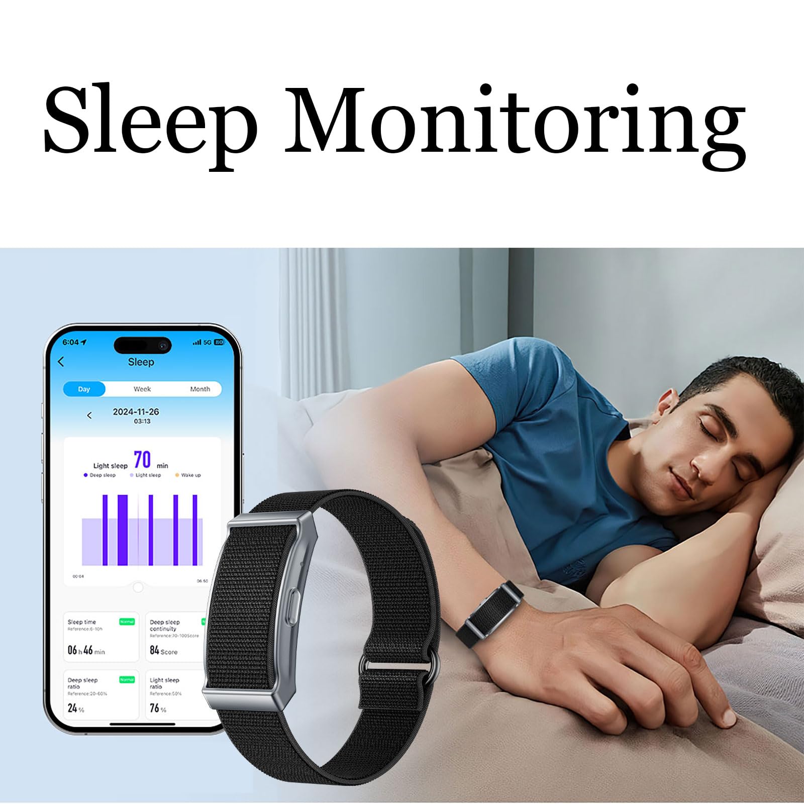 findtime Aktivitätstracker Fitness Armband ohne Display Schrittzähler Schlafmonitor Herzfrequenzmesser Kalorie Distanz-Tracking Multisport Modi IP68 Wasserdicht Leicht 2 Armbänder Schwarz