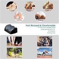 Vista 7 de Masajeador de pies recargable con calor, masajeador Shiatsu inalámbrico para pies con control remoto por cable, masajeador térmico con rodillo