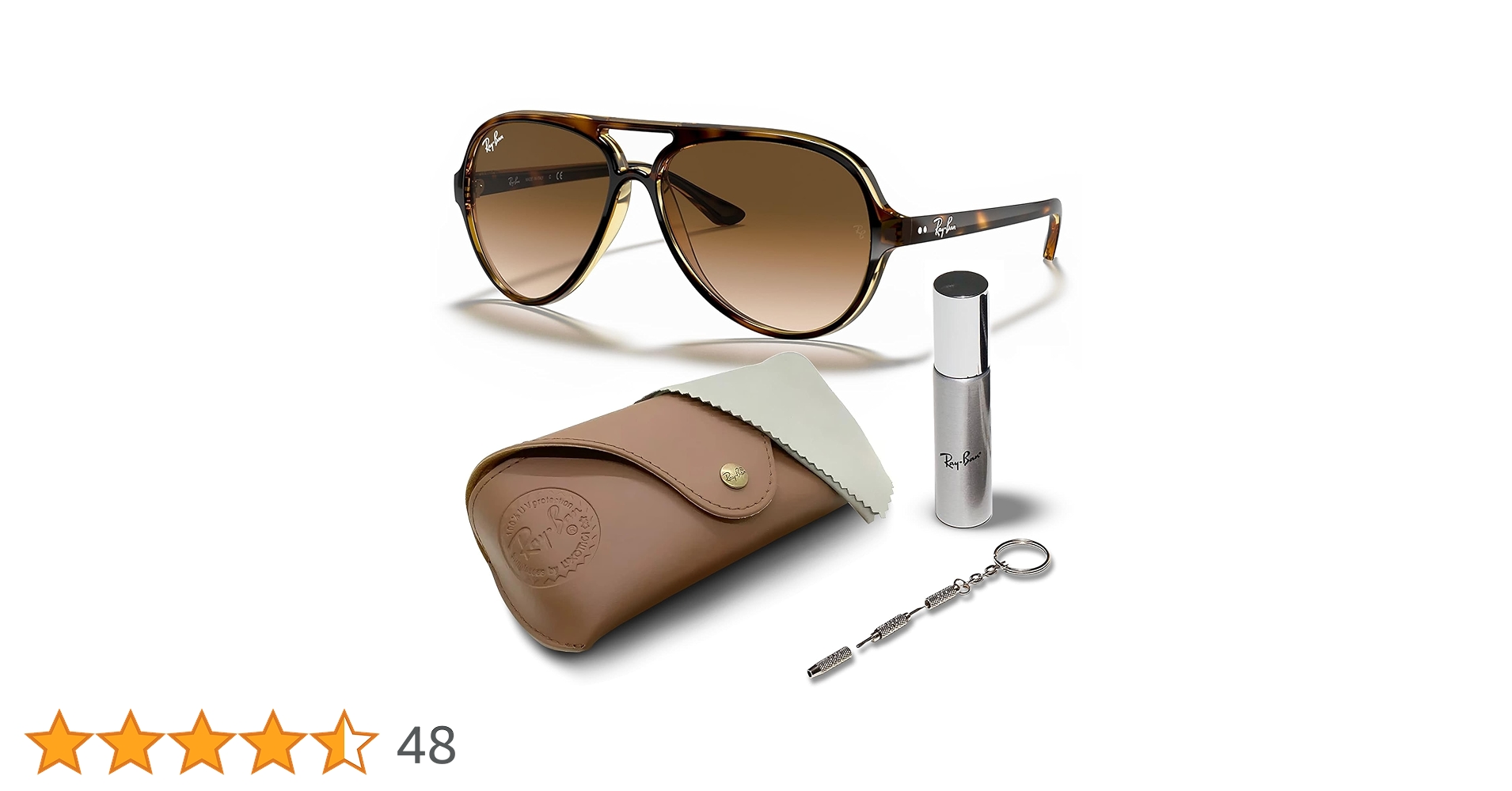 Ray-Ban ベージュ キャットアイ サングラス Ray-Ban（レイバン）の「＜RayBan for BEAUTY&YOUTH＞∴キャットアイ