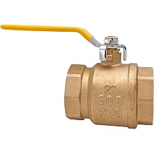 2" Full Port Ball Valve, Lead-Free LF 2 inch Brass Valve, Female NPT Threads Connector, 150 PSI WSP 600 PSI WOG - 2 in, 1 Pack