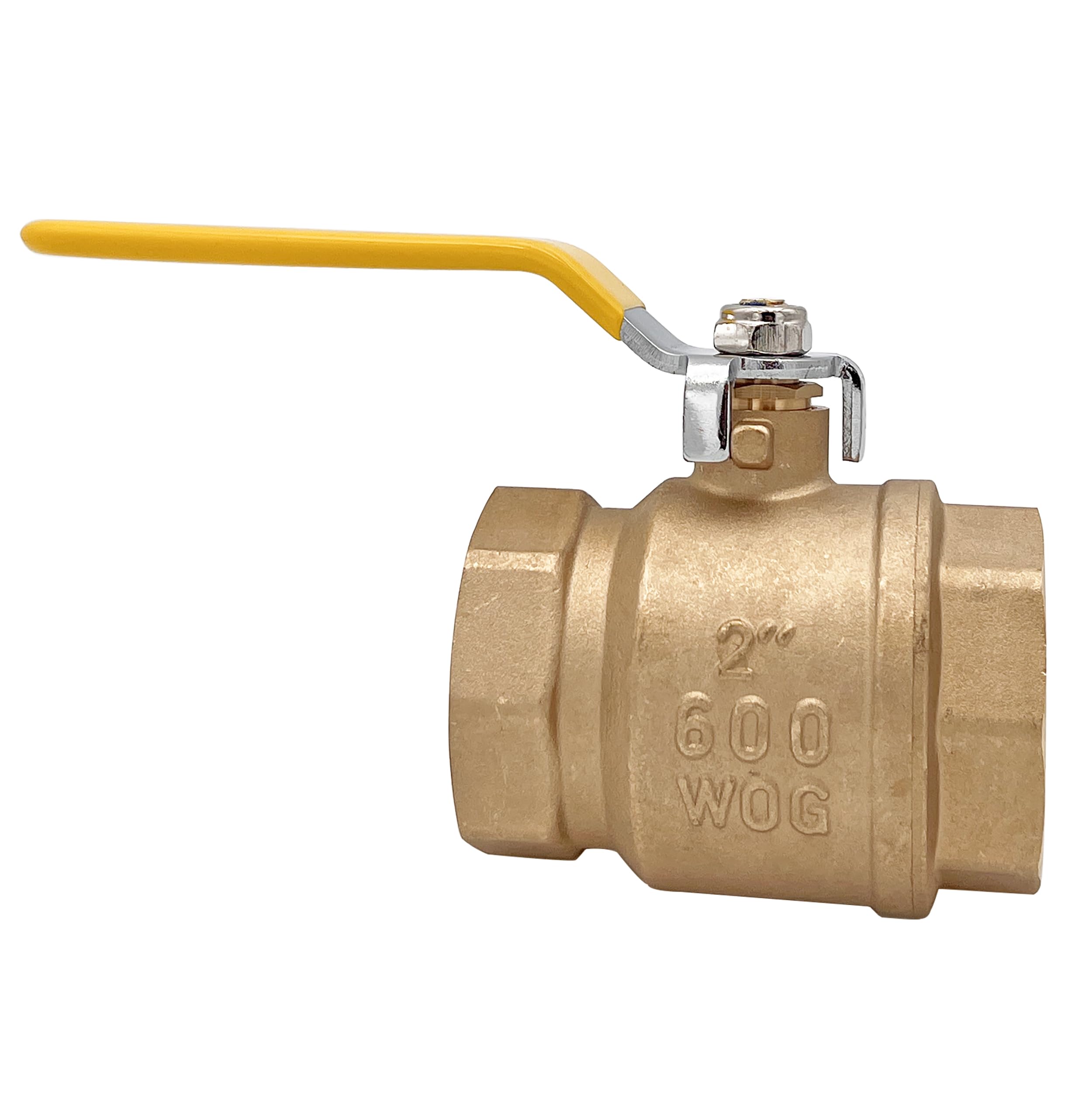 Válvula de latón LF de 2 pulgadas de alta resistencia 600 PSI WOG con diseño de puerto completo