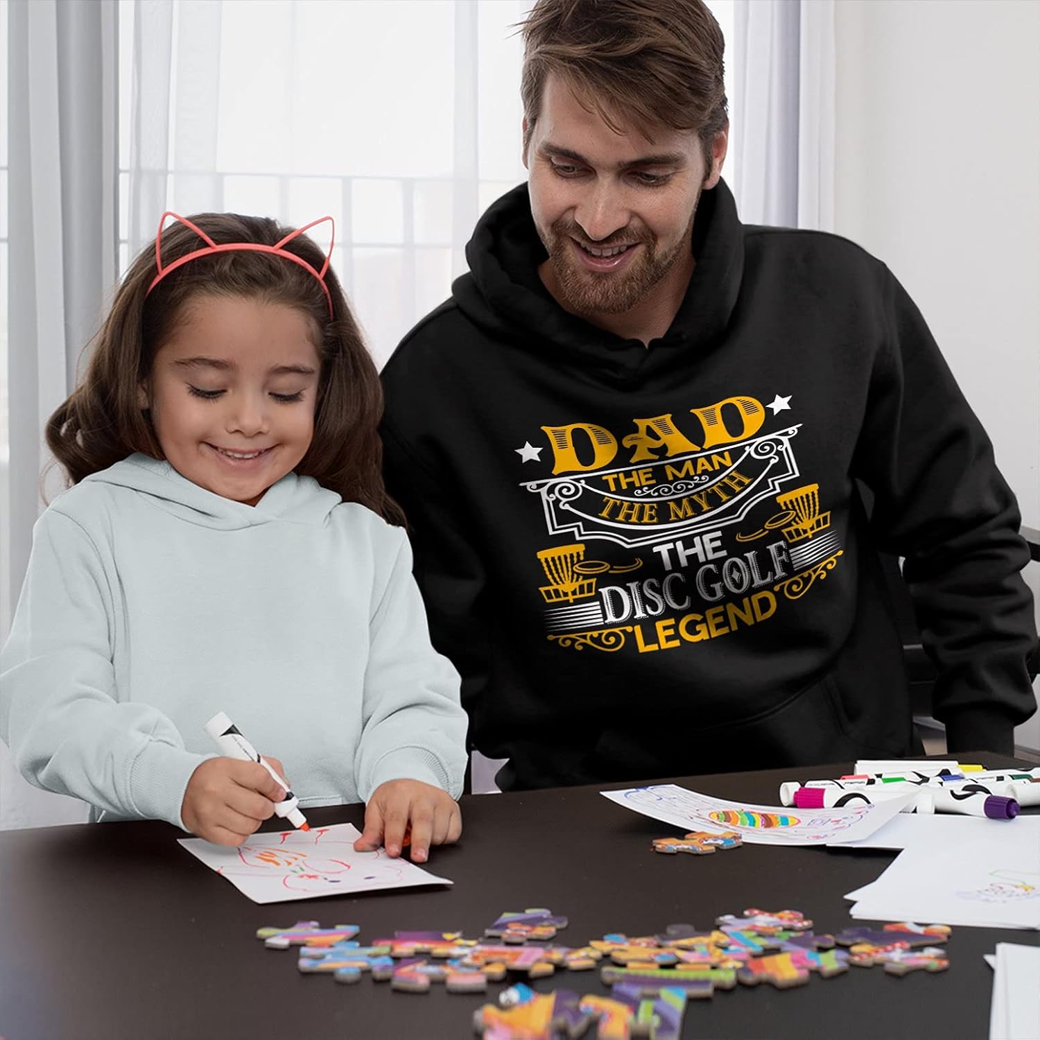 Miniatura 5 de Dad The Man The Myth The Disc Golf Legend Sweatshirt Outerwear, Disc Golf Hoodies