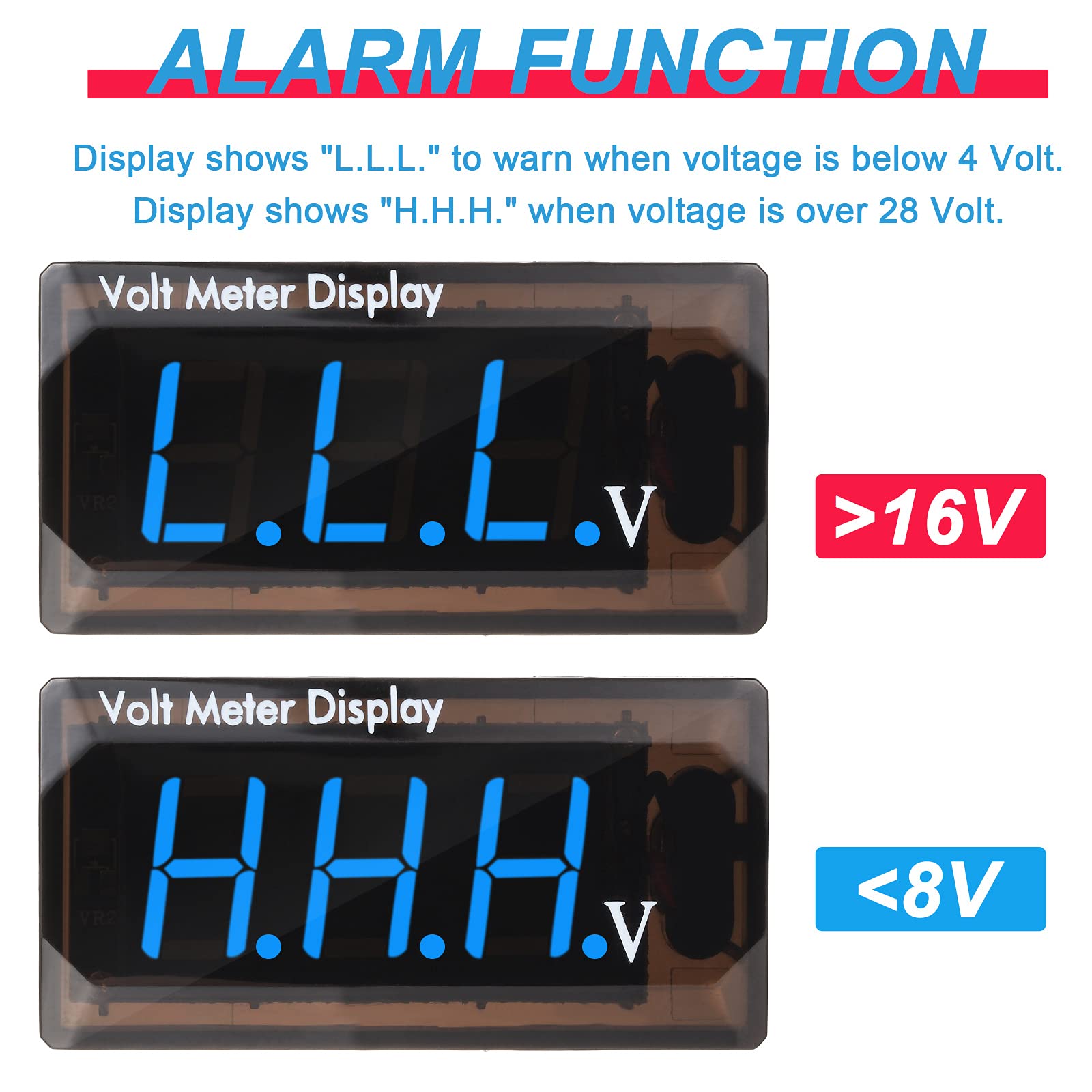 Voltmetro Digitale Per Moto DC 10-150V Display A LED Tester - Foto 10