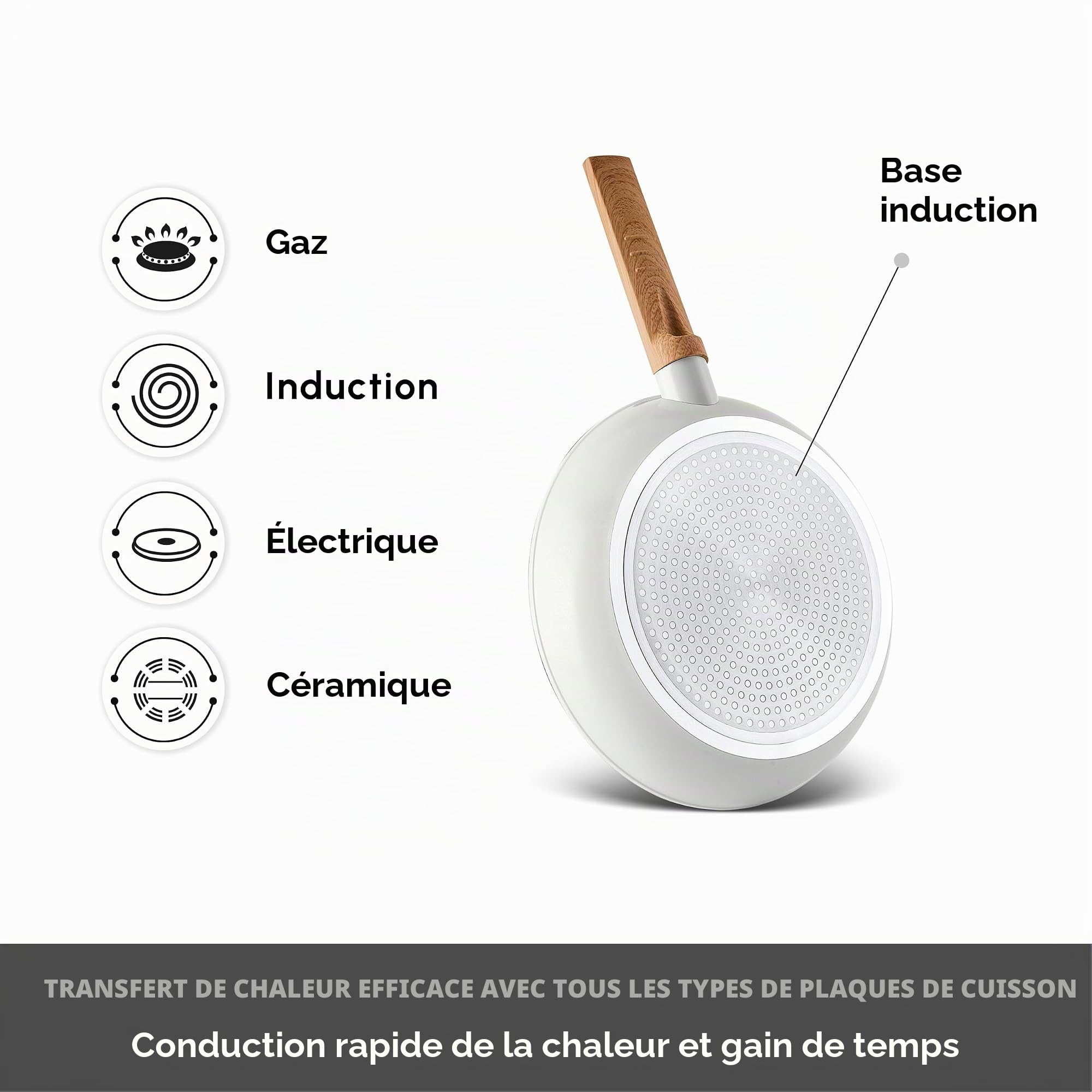 Karaca Swiss Crystal Set de Casserole avec couvercle en verre, 7 Pièces Antiadhésives, Résistantes au Feu, Sans PFAS, Cuisson Sans Huile, Batterie de Cuisine Saine et Efficace (Crème d'Amande)