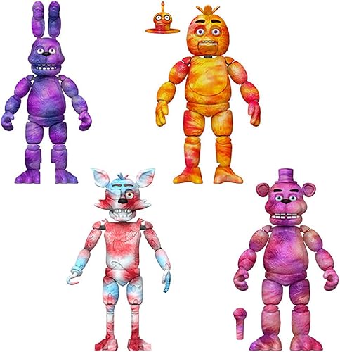 Funko Figuras de acción – FNAF Tie Dye Five Night's at Freddy's Set de 4 – Bonnie, Chica, Foxy y Freddy