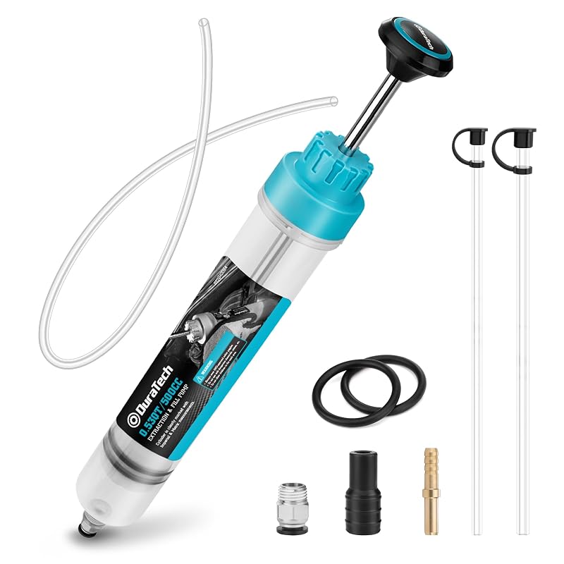 Extrator de Fluidos DURATECH 500 mL com Mangueira Longa e Tubos de Extensão