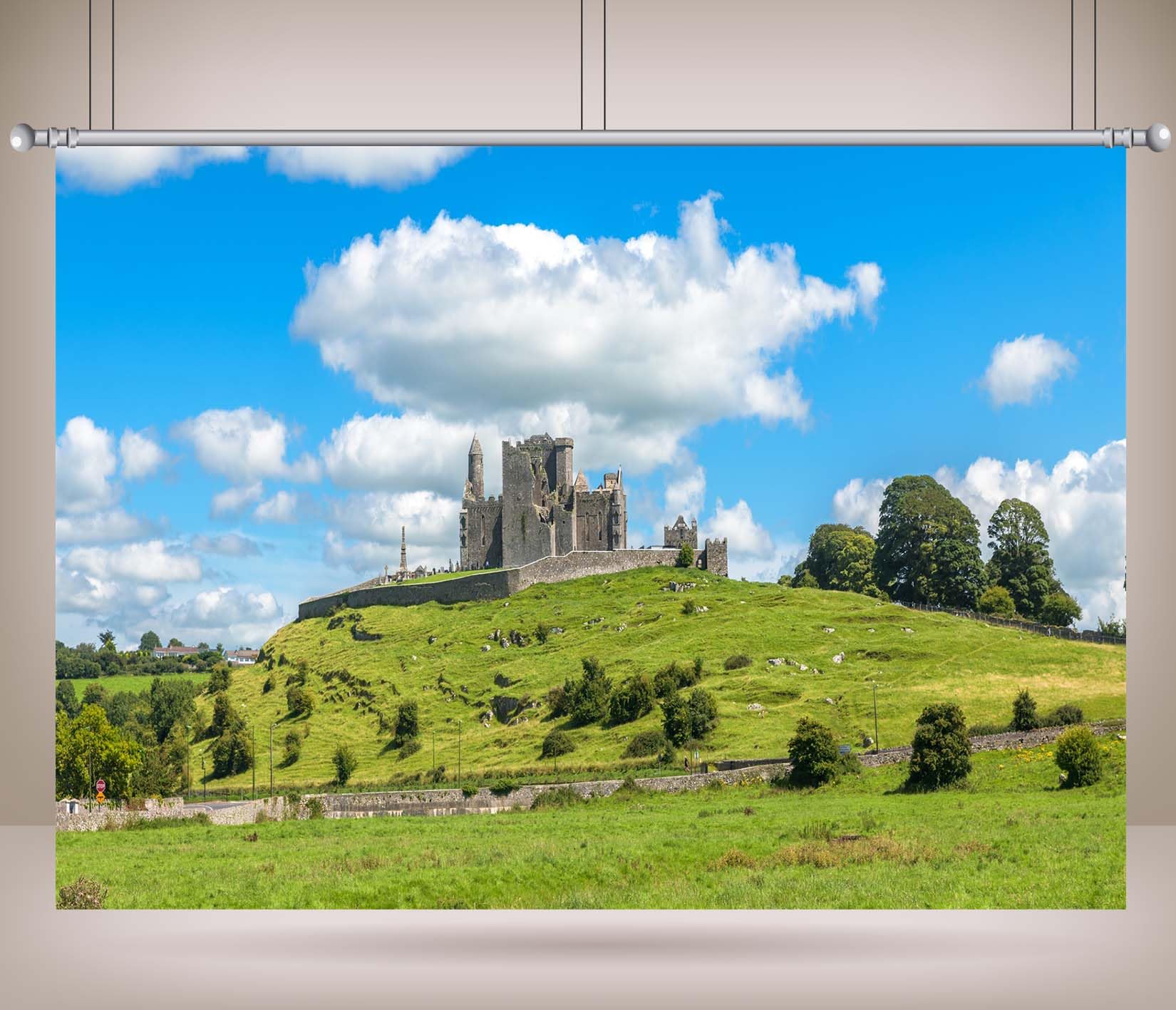 12x8FT (3.6x2.5m) Rovine Castello Su Collina Sfondo Fotografico
