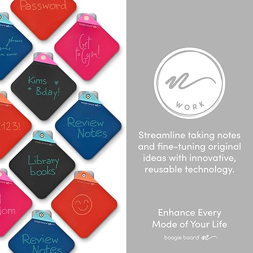 Miniatura 3 de Boogie Board VersaNotes - Paquete de expansión reutilizable, borrado en seco y notas adhesivas, paquete de 3 alternativas para el hogar y la