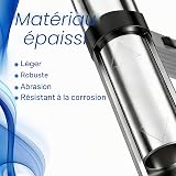 Échelle télescopique en acier inoxydable de 3,2 m - Légère et polyvalente - Pour un usage domestique - Portable et facile à ranger - Convient pour les travaux de toiture et une utilisation en - 5