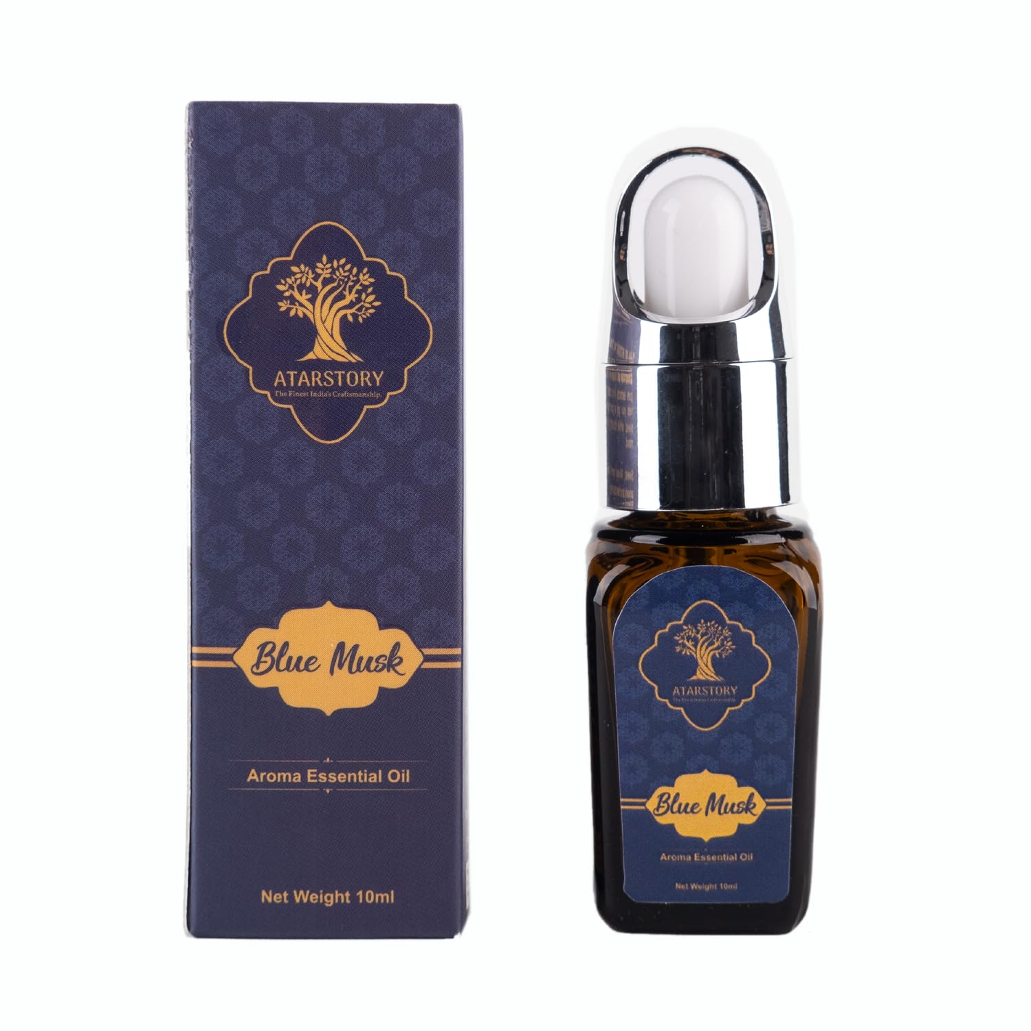 ATARSTORY Premium Blue Musk Essential Oil 10ml - Pure, Natural Fragrance Oil | Calming & Exotic Aroma | Ideal for Aromatherapy & Diffusers | Therapeutic-Grade -10ML