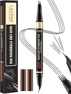 LAVONE Lápices de cejas 2 en 1 para mujer con...