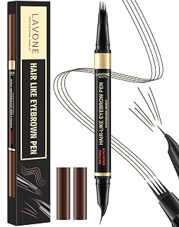 LAVONE Eyebrow Pen, 2-in-1 Eyebrow Pencils for Women with 4 Tip Microblading Eyebrow Pencil and Curved Precise Brow Pencil, Waterproof Eyebrow Pencil Create Full, Natural Hair-Like Brows, Ash Brown - Amazon product rated Grade A