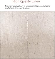 Vista 2 de Adult Female Mannequin Torso with Adjustable Height, Wooden Arms & Base, Tripod Stand for Clothing Display(Tripod Stand1,Small)