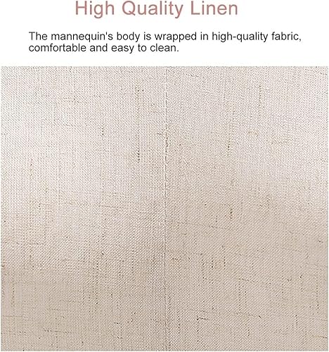 Miniatura 2 de Adult Female Mannequin Torso with Adjustable Height, Wooden Arms & Base, Tripod Stand for Clothing Display(Tripod Stand1,Small)