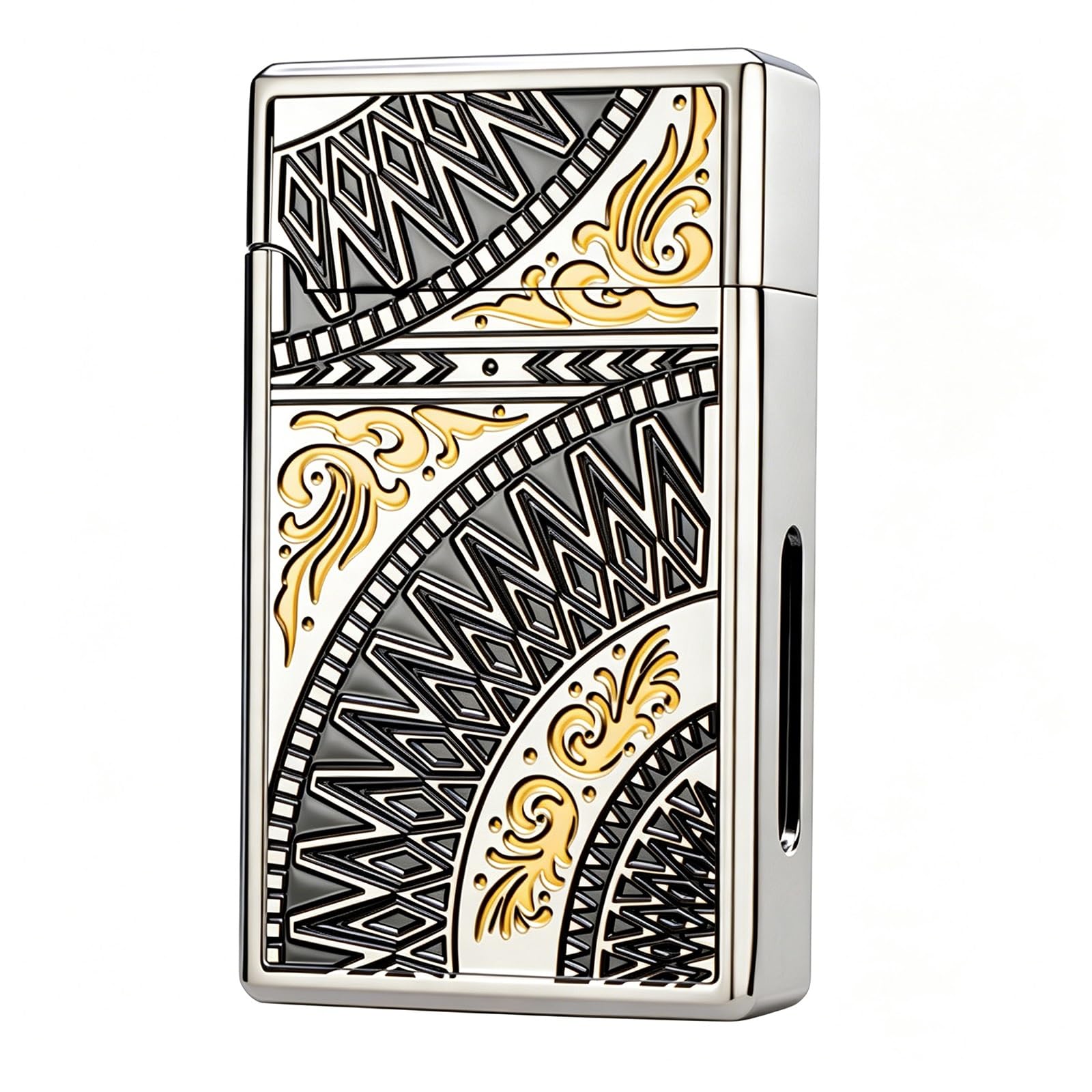 Retro-style windproof soft-flame kerosene lighter with multiple ignition methods, visible fuel tank, refillable, suitable for various occasions (fuel not included).(Silver)