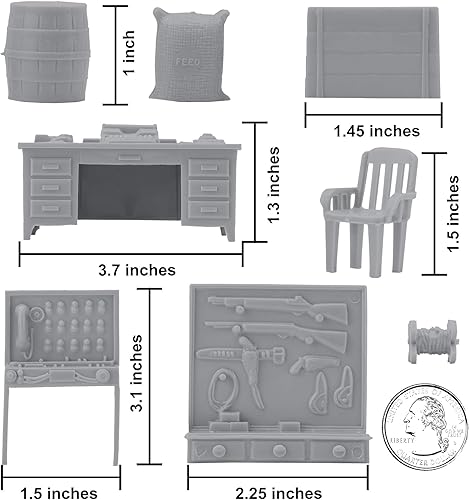 Miniatura 3 de BMC Classic Marx Military Base Camp - 44 piezas de plástico para hombres del ejército