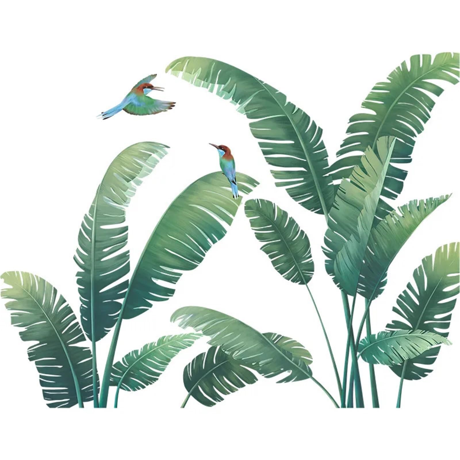 Palm Leaf Wall Decals Tropical Plant Banana Wall Stickers for Bedroom Accessories Decor Room Living Decoration Home Decal