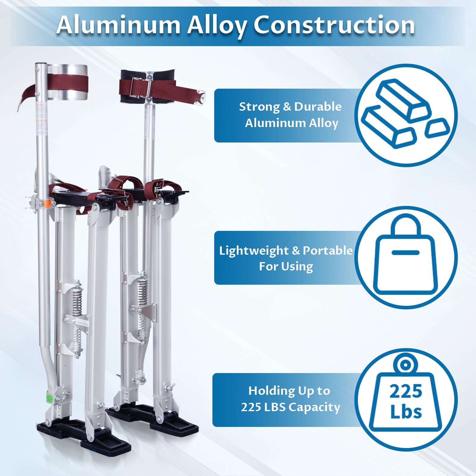 Drywall Stilts 24"-40" Aluminum Tool Stilt For Painting Painter Taping