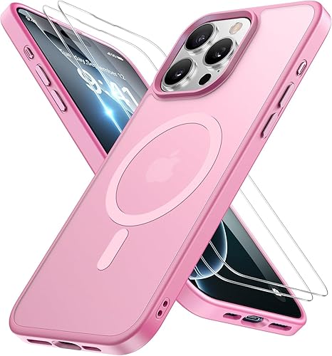 Miniatura 323 de Miracase - Funda magnética para iPhone 13 de 6.1 pulgadas (compatible con MagSafe) (con 2 protectores de pantalla), protección de grado militar