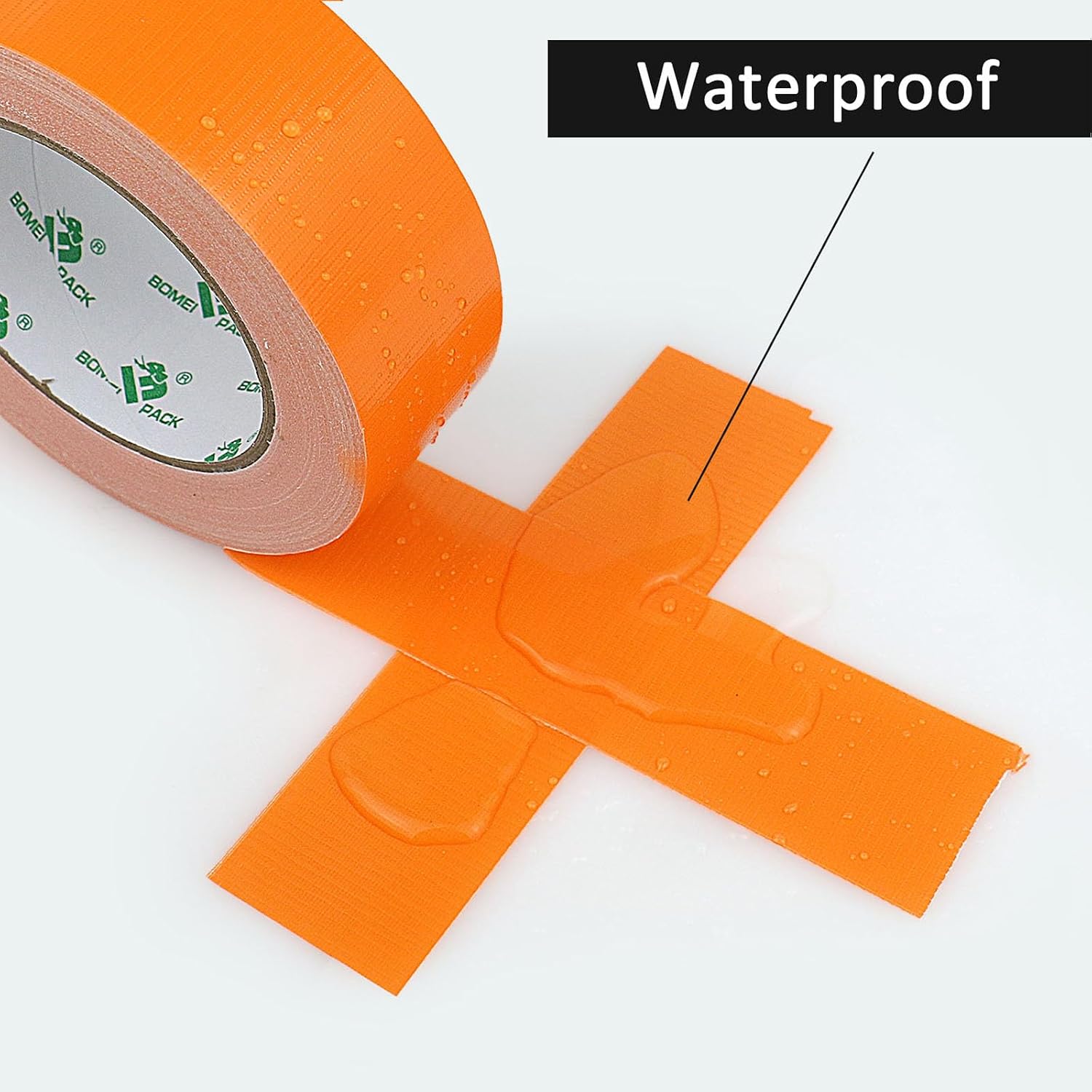 BOMEI PACK Orange Duct Tape, Industrial Grade 2Pack 1.5 inches (36mm) x 30 Yards, 9 Mil Heavy-Duty, Waterproof, UV Resistant for Crafts & Home Improvement