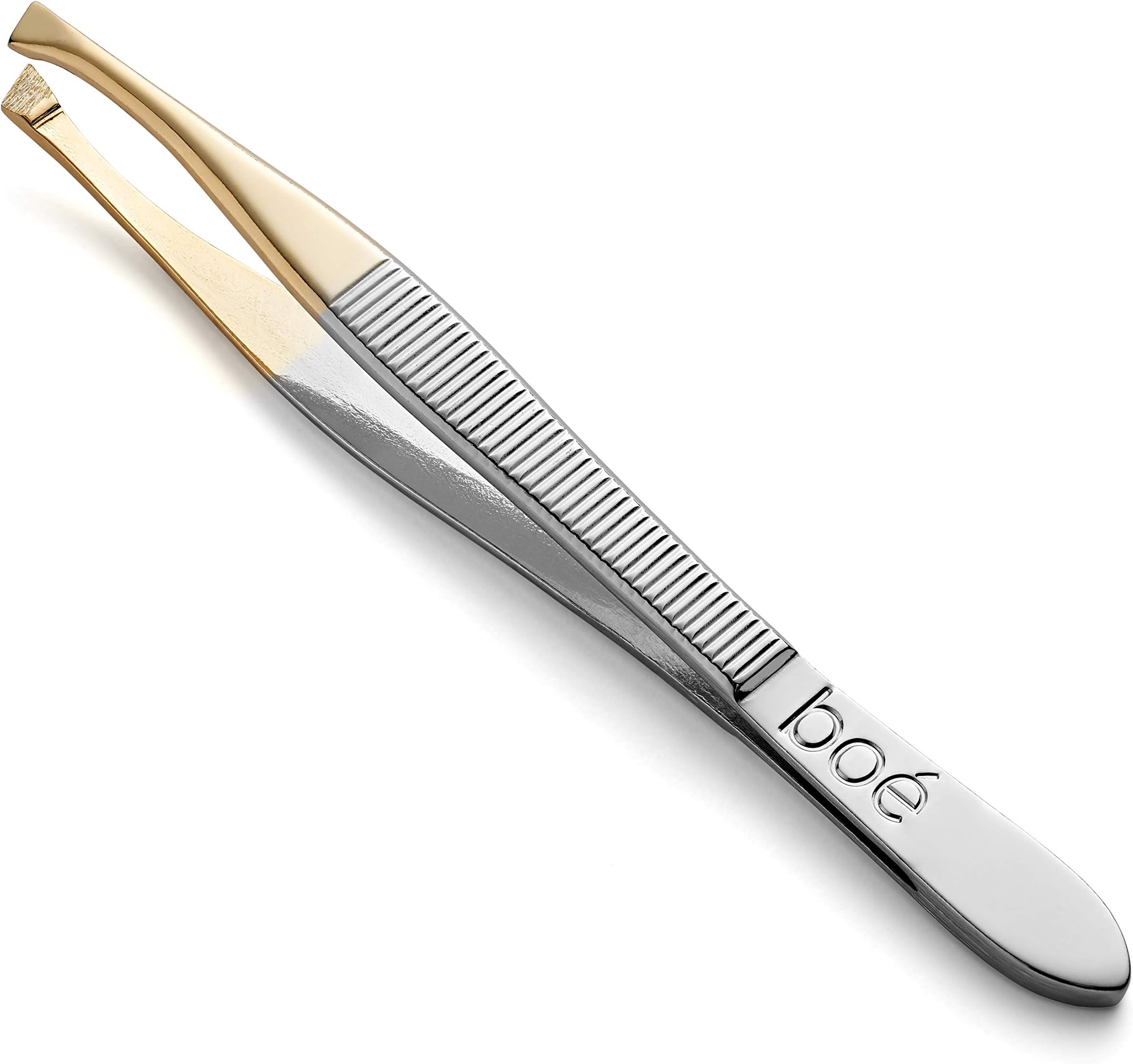 Boe Perel Slant Tip Eyebrow Tweezer - Professional Swiss Precision Hair Removal Tool