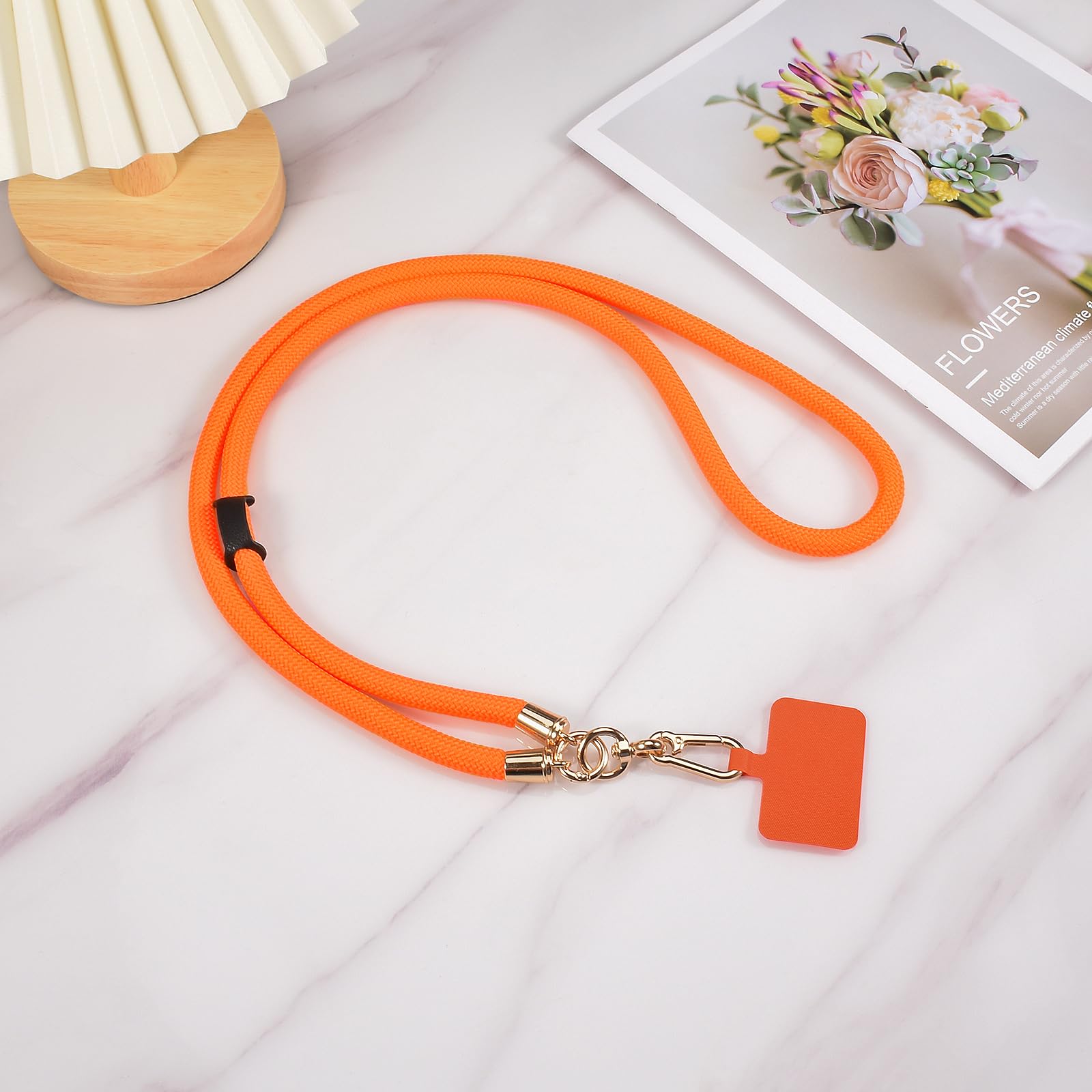 Cordon De Téléphone Universel En Nylon Orange - Sangle De Sécurité Pour Portable