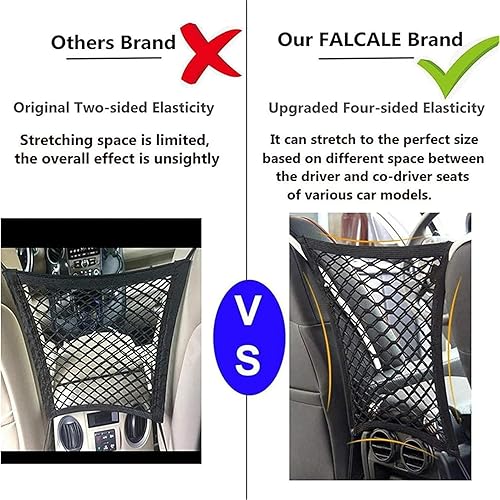 Miniatura 7 de DYKESON Dog Car Net Barrier Pet Barrier with Car Mesh Organizer for Dog & Child, Safety Divider with Storage Pouch, Easy Install for Cars & SUVs