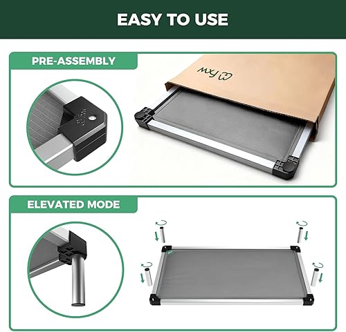 Miniatura 4 de FXW TitanNest - Cama elevada para perros a prueba de masticación, cuna elevada para uso en interiores, exteriores y campamentos, duradera y lavable,