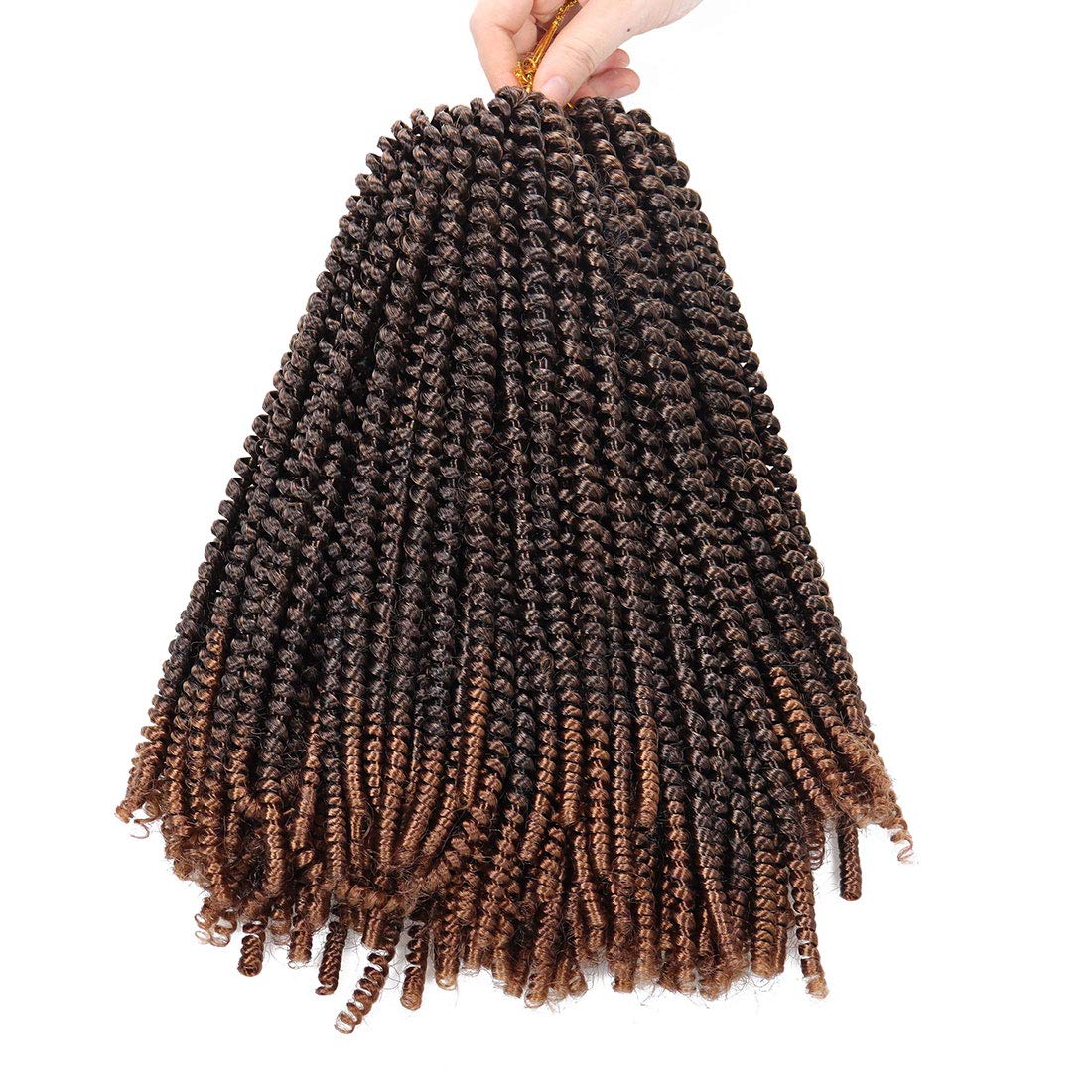 6 Packs Spring Twist Braiding Hair Spring Twists Twist Hair Synthetic Fiber Fluffy Twist Crochet Braids Low Temperature Twist Crochet Hair for Women Braiding Hair (12inch,T1B/30)
