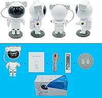 Vista 2 de Proyector astronauta de galaxia, proyector de estrellas de cielo nocturno de 360°, amigo espacial para decoración de habitación de bebé, control