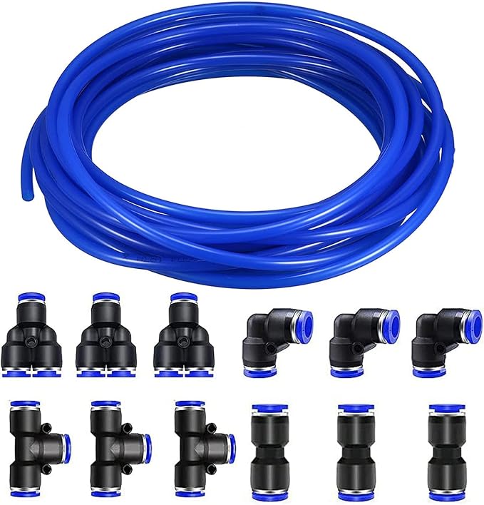 Tuyau à Air Comprimé Festo, 6mm X 4mm X 50m Bleu En Polyuréthane