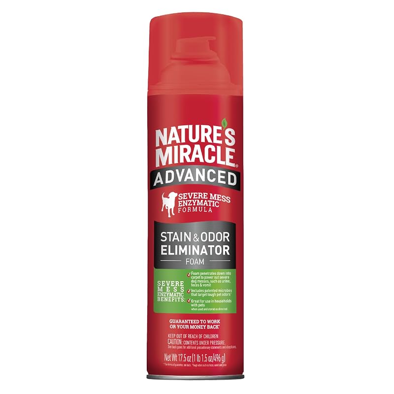 Removedor de Manchas e Odores para Cães em Espuma Nature's Miracle 525 mL, Pacote com 1