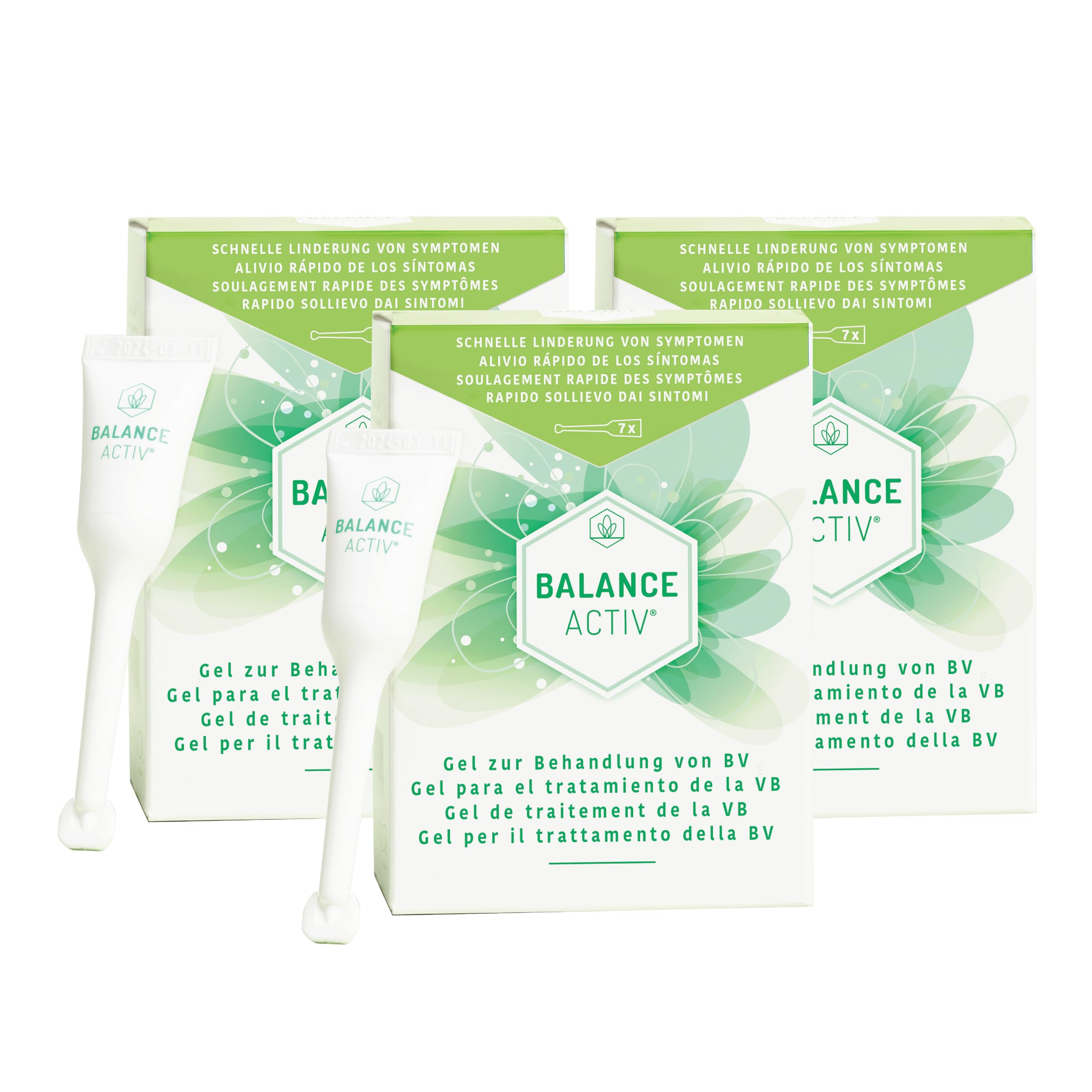 Balance Activ Gel, hilft dabei, BV (bakterielle Vaginose) zu bekämpfen, balanciert Ihren pH-Wert und stellt die Natürliche Balance Ihres Körpers wieder her, 3 Packung