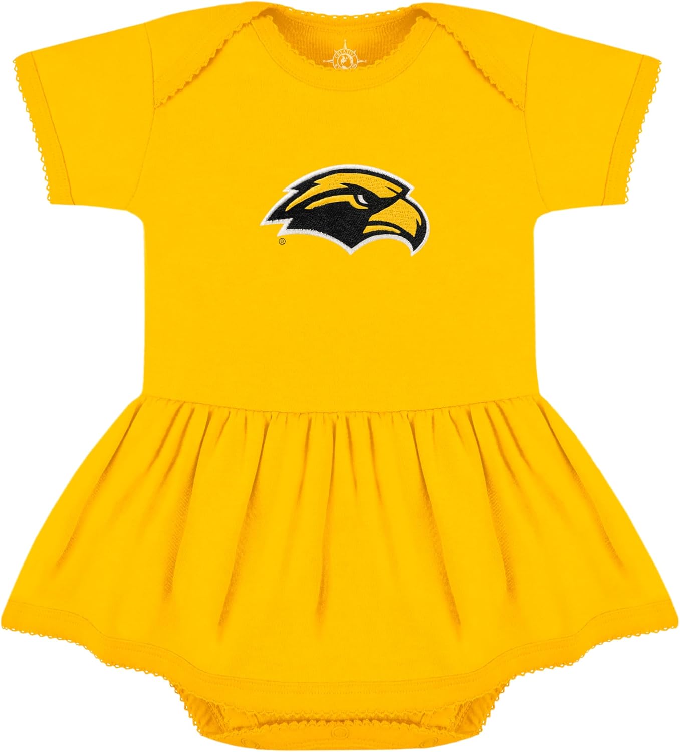 Creative Knitwear College Baby Picot Bodysuit Dress - Team Logo, Multiple Colors, for Baby Girls (0-24 Months)